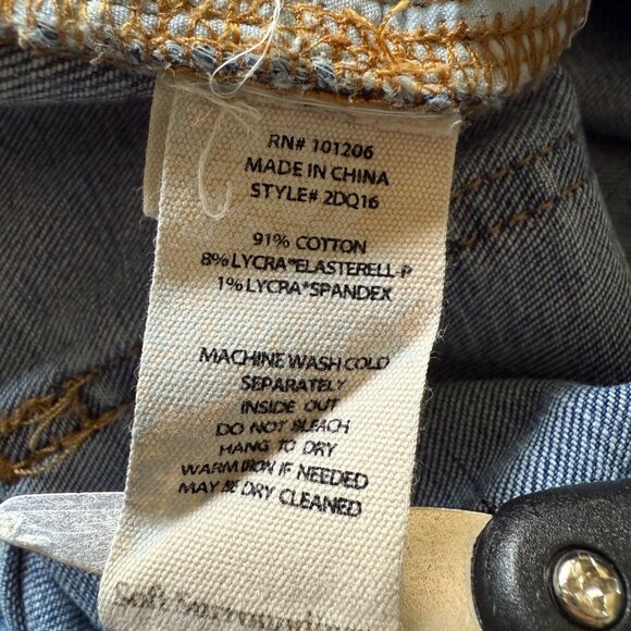 Soft Surroundings Size 14 Women’s Blue Distressed Hem Straight Leg Jeans - Picture 8 of 11